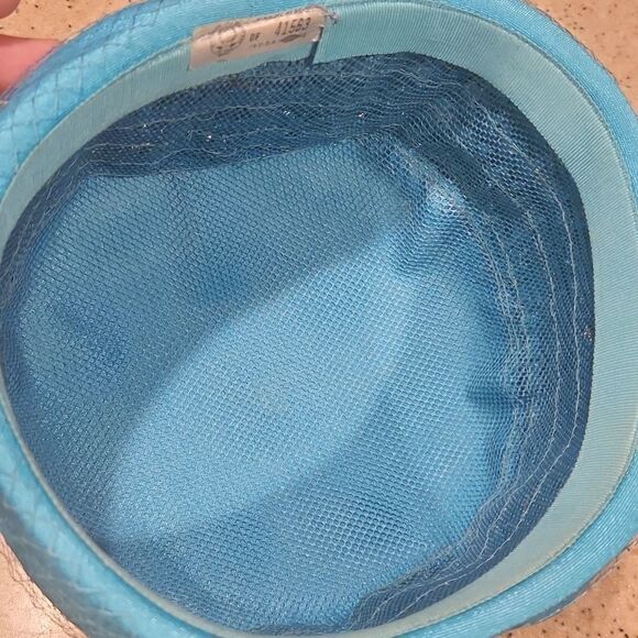 Vintage Blue Woven Hat Union Made main image 5